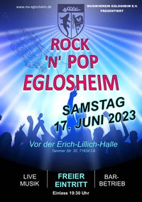 Samstag 17. Juni 2023 Rock n' Pop Eglosheim